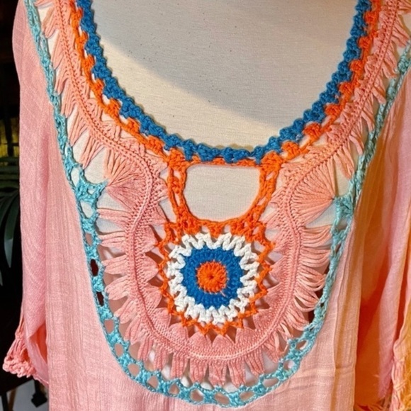 Bohemian Crochet Tassels Tunic Swimsuit Coverup - Picture 6 of 7